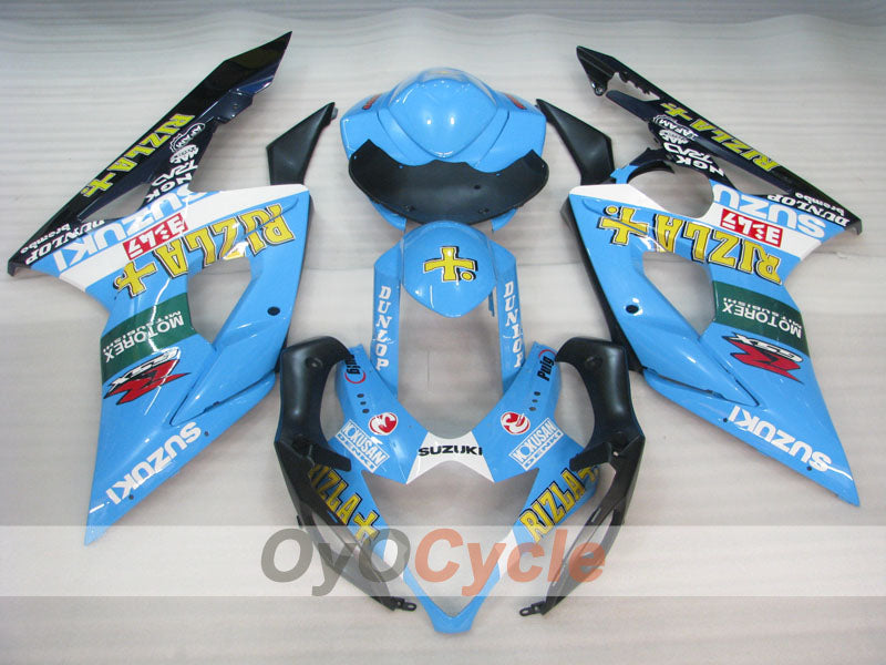 Einspritzverkleidungs-Kit für 05-06 GSX R1000 - Blau, Schwarz - DUNLOP, Rizla+ #OYO87902063 Hauptbild