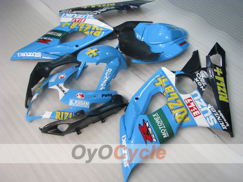 Einspritzverkleidungs-Kit für 05-06 GSX R1000 - Blau, Schwarz - DUNLOP, Rizla+ #OYO87902063 Zweitbild