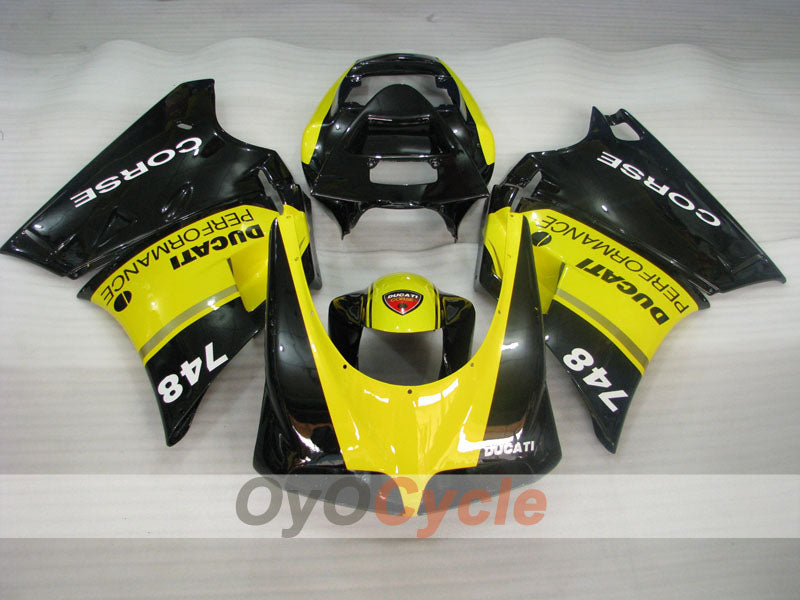 Einspritz-Verkleidungskit für Ducati 748 von 94-02 - Gelb, Schwarz - Performance #OYO87902076