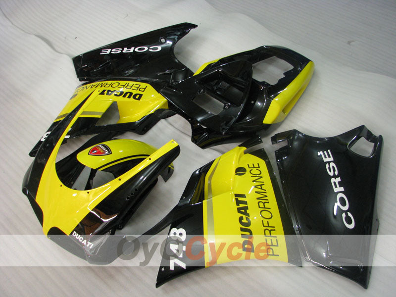 Einspritz-Verkleidungskit für Ducati 748 von 94-02 - Gelb, Schwarz - Performance #OYO87902076