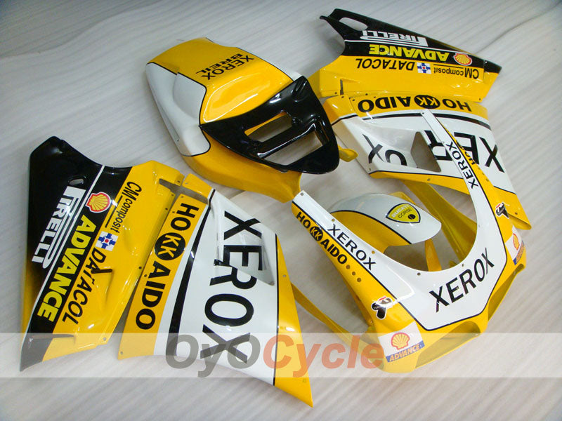 Einspritz-Verkleidungssatz für 94-02 Ducati 748 - Gelb, Weiß - Xerox #OYO87902093 Hauptbild