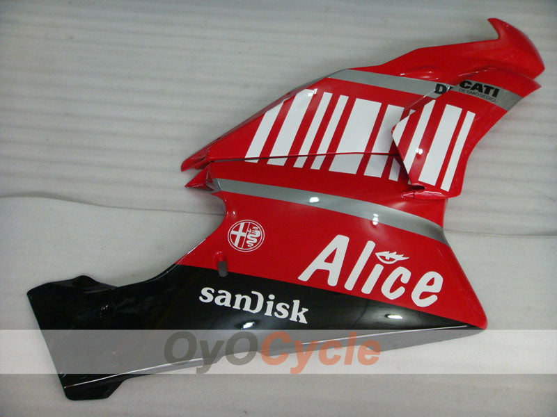 Verkleidungssatz für 03-04 Ducati 749 - Rot, Schwarz - Alice #OYO87902109