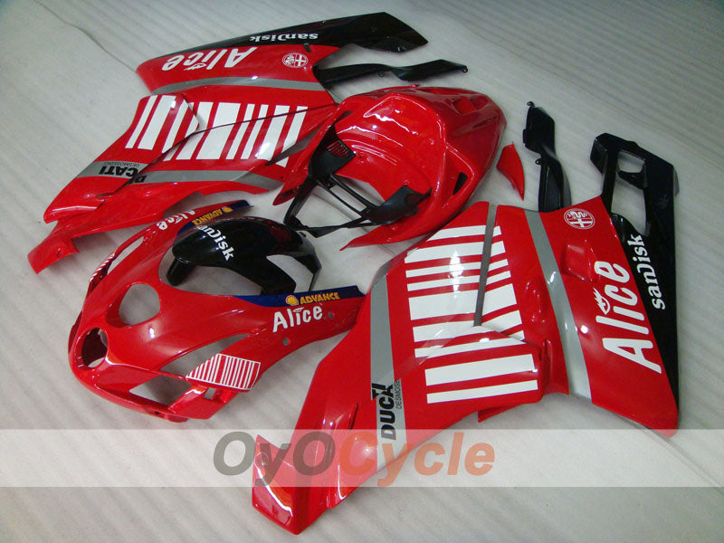 Verkleidungssatz für 03-04 Ducati 749 - Rot, Schwarz - Alice #OYO87902109 Hauptbild