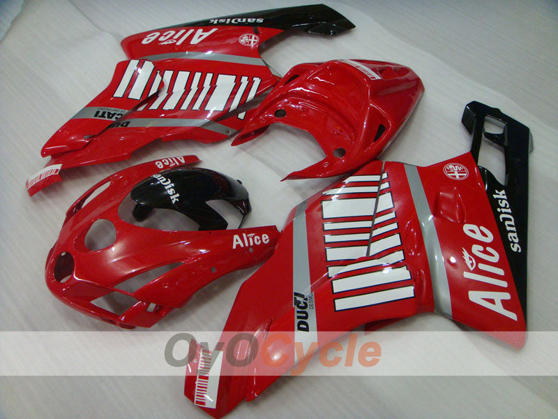 Verkleidungssatz für 03-04 Ducati 749 - Rot, Schwarz - Alice #OYO87902111