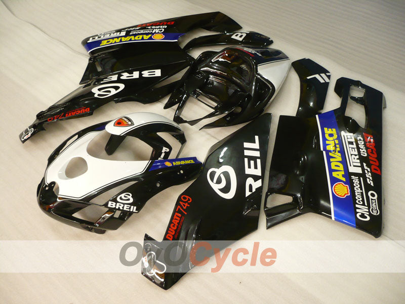 Verkleidungssatz für 03-04 Ducati 749 - Weiß, Schwarz - BREIL #OYO87902112