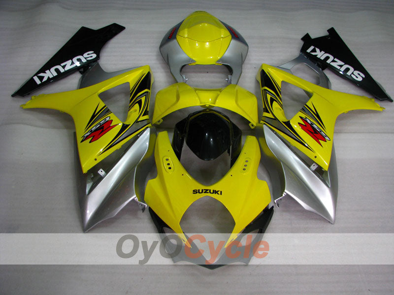 Einspritz-Verkleidungssatz für 07-08 GSX R1000 - Gelb, Silber - Werksstil #OYO87902137 Zweitbild