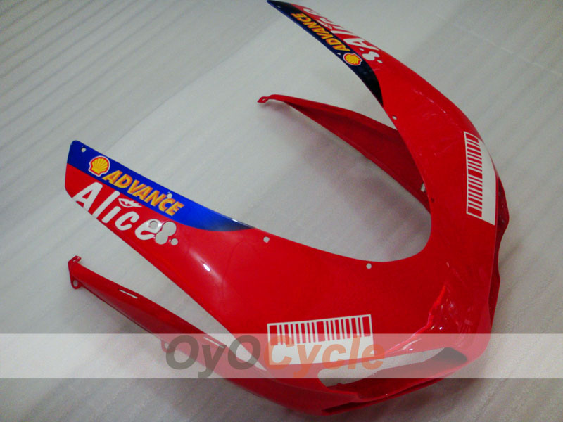 Einspritz-Verkleidungssatz für Ducati 848, 08-13 - Rot, Schwarz - Alice #OYO87902176