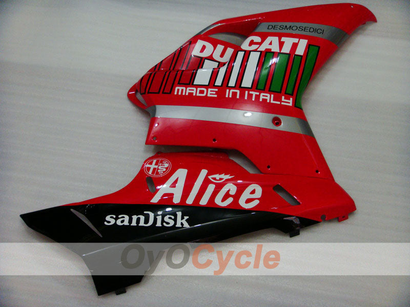 Einspritz-Verkleidungssatz für Ducati 848, 08-13 - Rot, Schwarz - Alice #OYO87902176