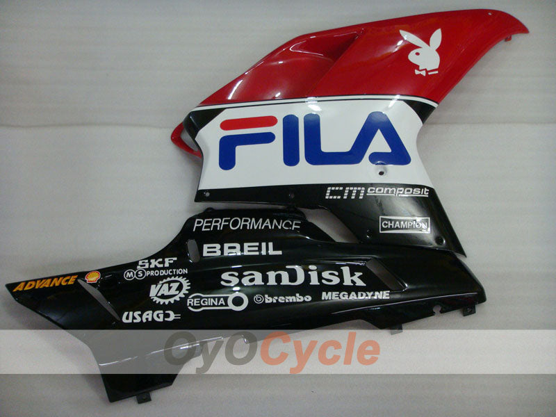 Einspritz-Verkleidungssatz für Ducati 848, 08-13 - Rot, Schwarz - FILA #OYO87902185