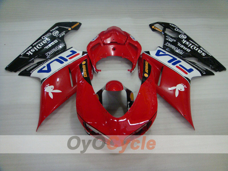 Einspritz-Verkleidungssatz für Ducati 848, 08-13 - Rot, Schwarz - FILA #OYO87902185 Zweitbild