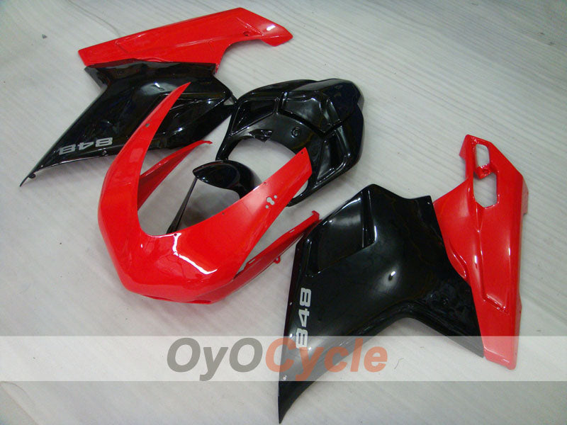 Einspritzverkleidungs-Kit für Ducati 848, Baujahr 08-13 - Rot, Schwarz - Werksstil #OYO87902200 Zweitbild