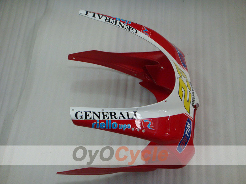 Einspritzverkleidungs-Kit für Ducati 996, Baujahr 99-02 - Rot, Schwarz - Werksstil #OYO87902210