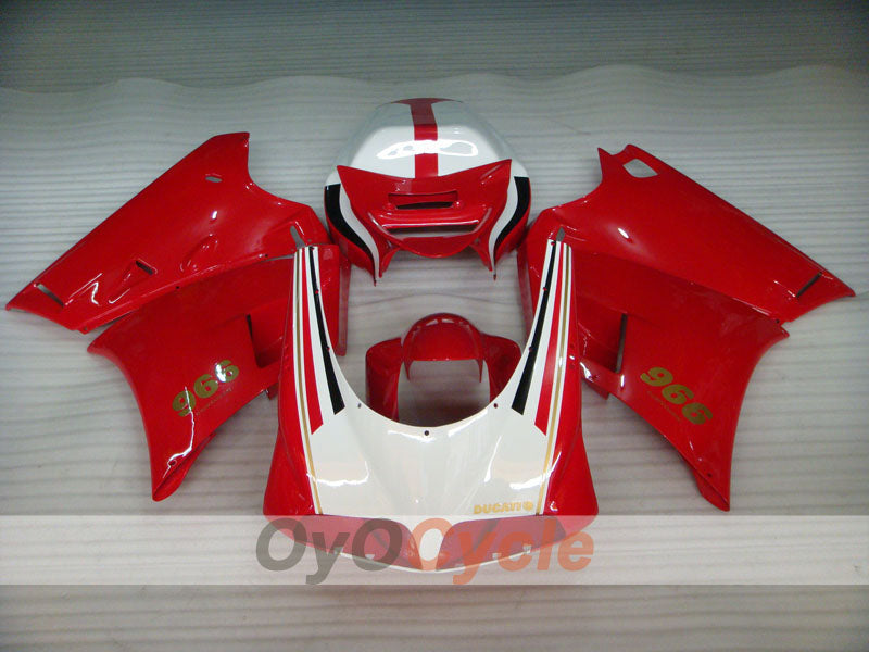 Einspritzverkleidungssatz für Ducati 996, 99-02 - Rot, Weiß - Werksstil #OYO87902213 Zweitbild