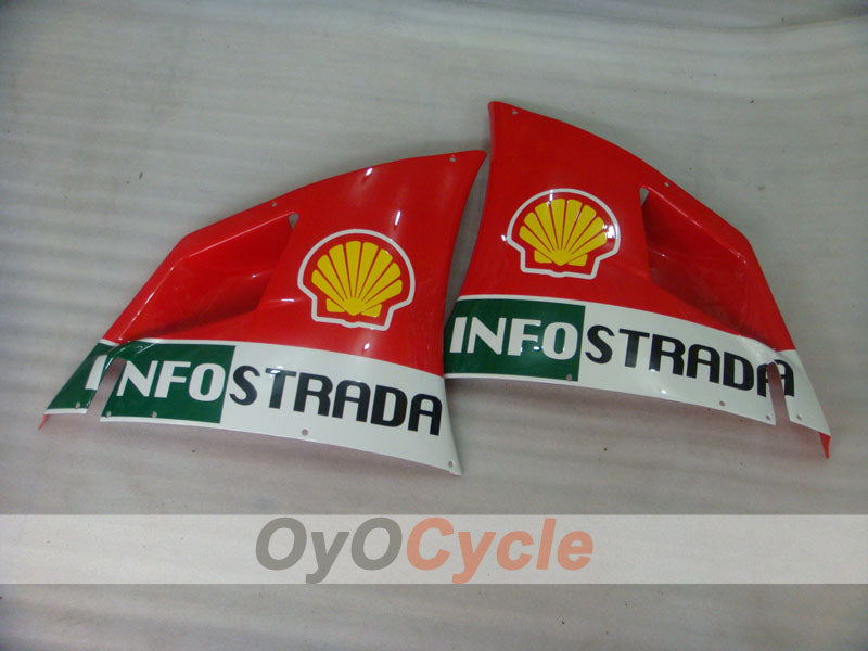 Einspritzverkleidungssatz für Ducati 996, 99-02 - Rot, Weiß - INFO STRADA #OYO87902221