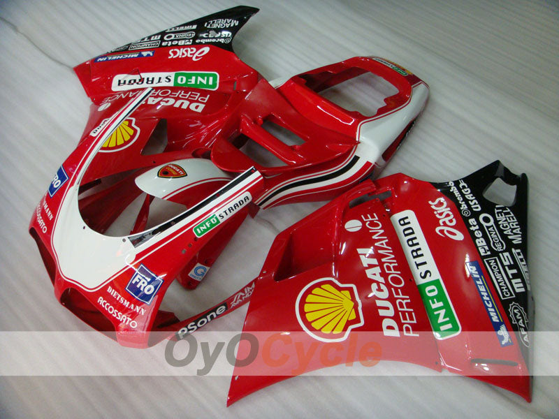 Einspritzverkleidungssatz für Ducati 996, 99-02 - Rot, Schwarz - INFO STRADA #OYO87902222
