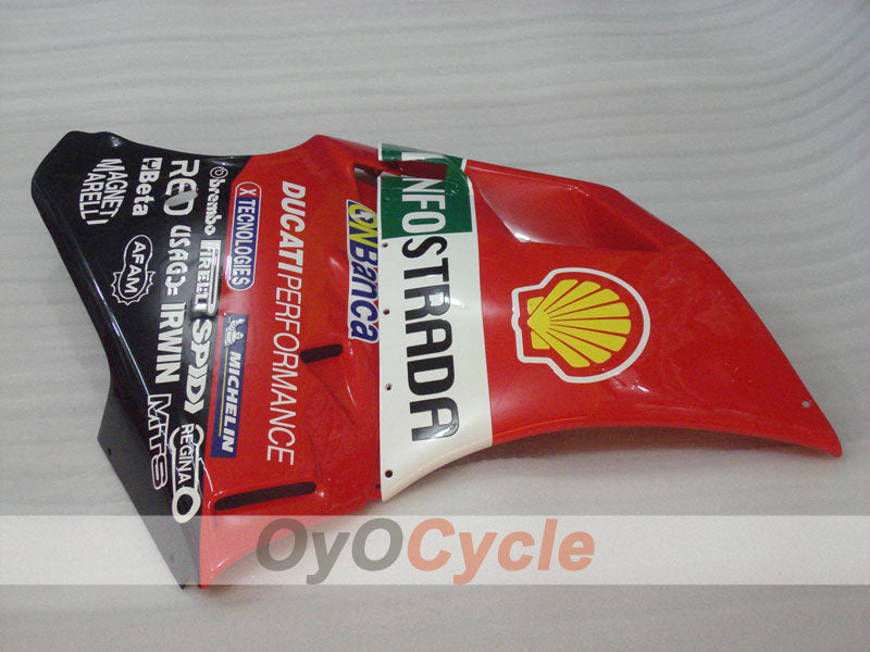 Einspritzverkleidungssatz für Ducati 996, 99-02 - Rot, Weiß - INFO STRADA #OYO87902223