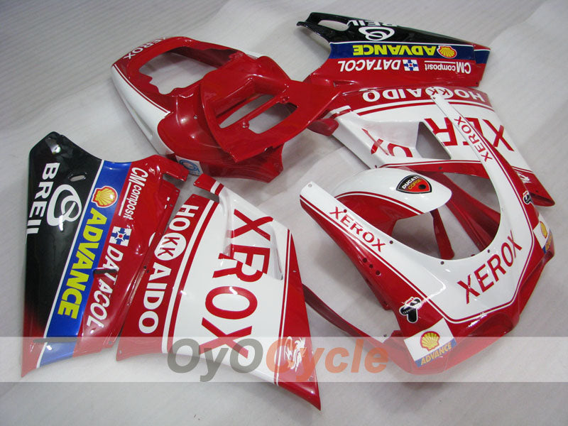 Einspritz-Verkleidungssatz für Ducati 996 von 99-02 - Rot, Weiß - Xerox #OYO87902238