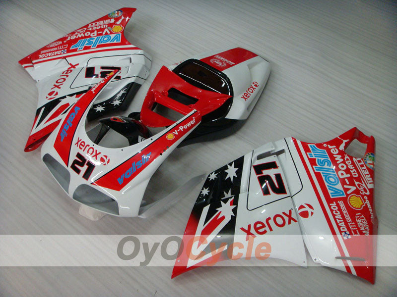 Einspritz-Verkleidungssatz für Ducati 996 von 99-02 - Rot, Weiß - Xerox #OYO87902243