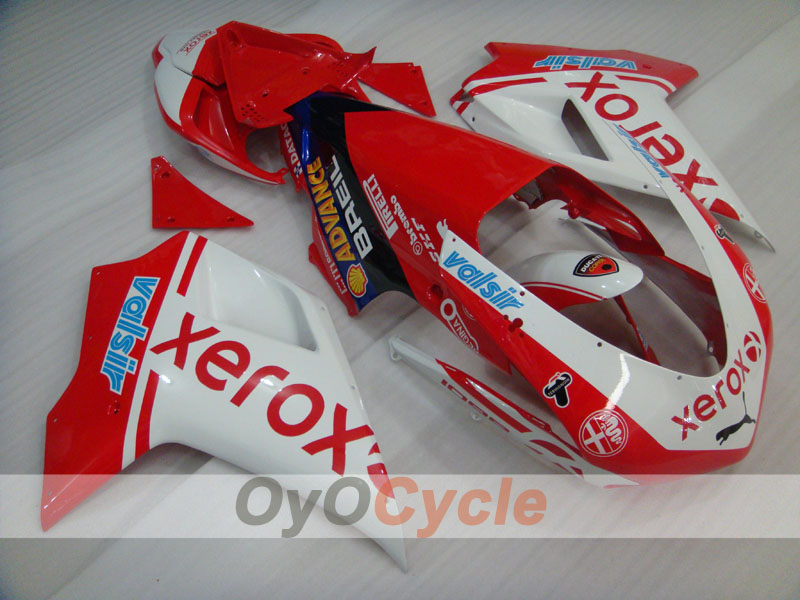 Einspritz-Verkleidungssatz für Ducati 1098 von 07-09 - Rot, Weiß - Xerox #OYO87902246