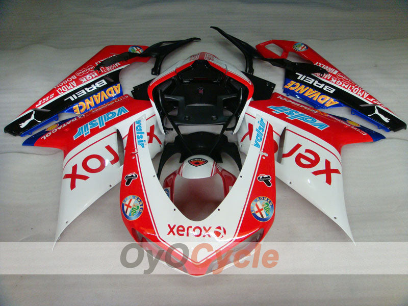 Verkleidungssatz für Einspritzermodelle für Ducati 1098, 07-09 - Rot, Weiß - Xerox #OYO87902252 Zweitbild