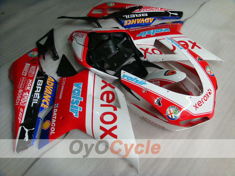 Verkleidungssatz für Einspritzermodelle für Ducati 1098, 07-09 - Rot, Weiß - Xerox #OYO87902252