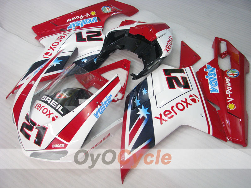 Einspritz-Verkleidungssatz für Ducati 1098 07-09 - Rot, Weiß - Xerox #OYO87902270 Hauptbild