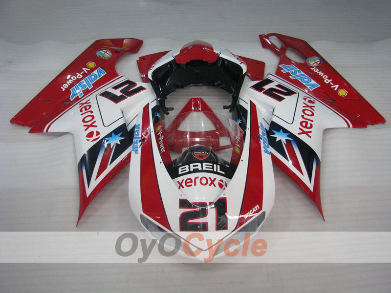 Einspritz-Verkleidungssatz für Ducati 1098 07-09 - Rot, Weiß - Xerox #OYO87902270 Zweitbild