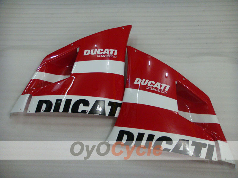 Einspritzverkleidungssatz für Ducati 998, Baujahr 02-04 - Rot, Schwarz - Werksdesign #OYO87902279