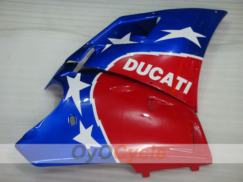 Einspritzverkleidungssatz für Ducati 998, Baujahr 02-04 - Rot, Blau - Werksdesign #OYO87902280