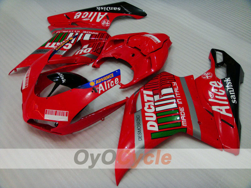 Einspritzverkleidungssatz für Ducati 1098, Baujahr 07-09 - Rot, Schwarz - Alice #OYO87902285 Hauptbild