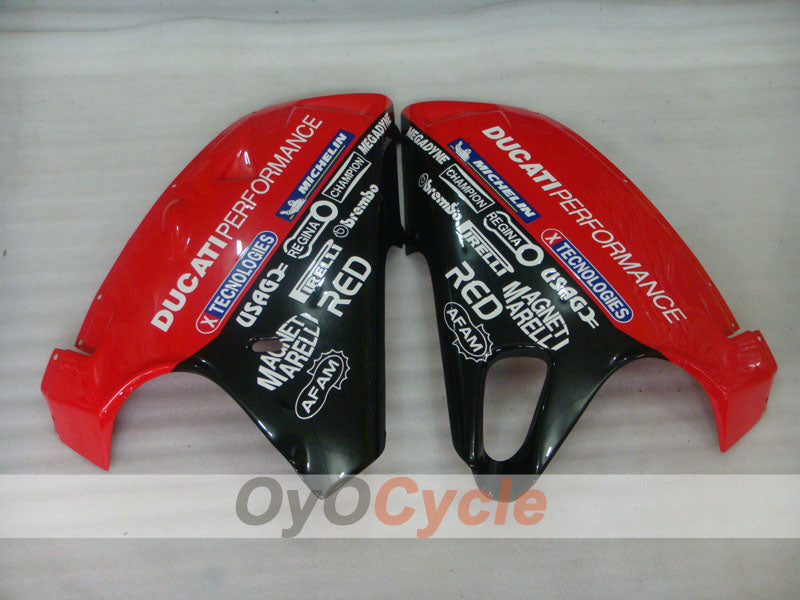 Einspritz-Verkleidungssatz für Ducati 998, Baujahr 02-04 - Rot, Weiß - INFO STRADA #OYO87902298