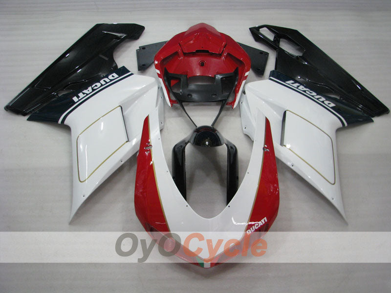 Einspritz-Verkleidungssatz für Ducati 1098, Baujahr 07-09 - Weiß, Schwarz - Werksdesign #OYO87902316 Zweitbild