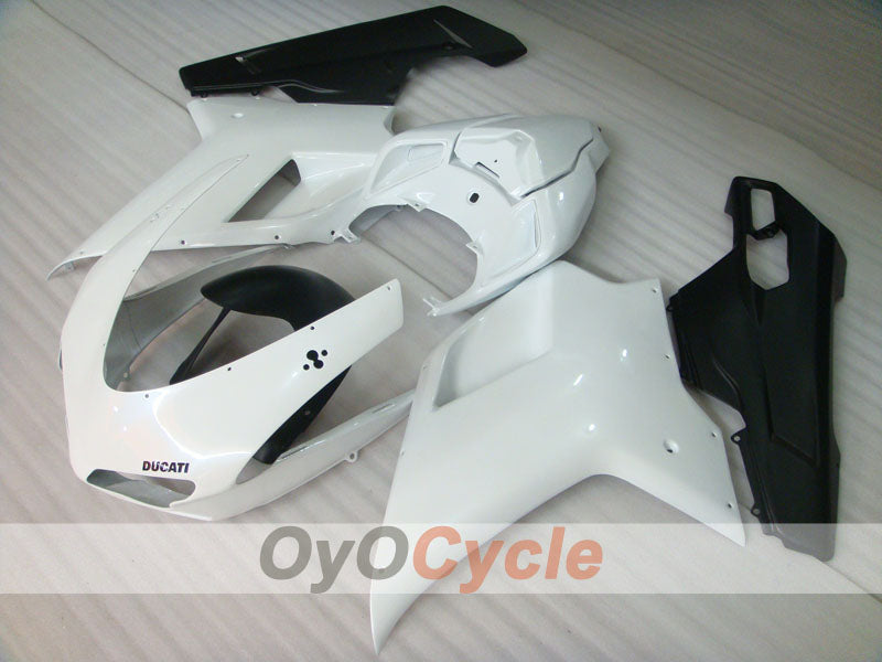 Einspritz-Verkleidungssatz für Ducati 1098, Baujahr 07-09 - Weiß, Schwarz, Matt - Werksdesign #OYO87902323 Hauptbild