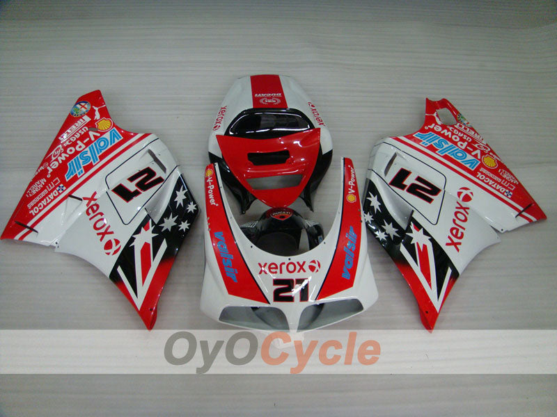 Einspritz-Verkleidungssatz für Ducati 998, Baujahr 02-04 - Rot, Weiß - Xerox #OYO87902324