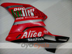 Einspritz-Verkleidungssatz für Ducati 1198, Baujahr 09-11 - Rot, Schwarz - Alice #OYO87902329