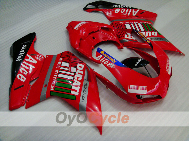 Einspritz-Verkleidungssatz für Ducati 1198, Baujahr 09-11 - Rot, Schwarz - Alice #OYO87902329