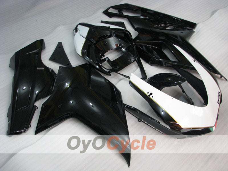 Verkleidungskit für Einspritzung für Ducati 1198 09-11 - Weiß, Schwarz - Werksstil #OYO87902345