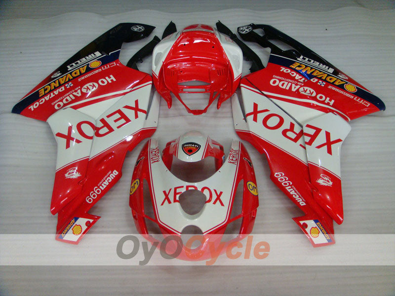 Spritzguss-Verkleidungssatz für Ducati 999 03-04 - Rot, Weiß - Xerox #OYO87902365
