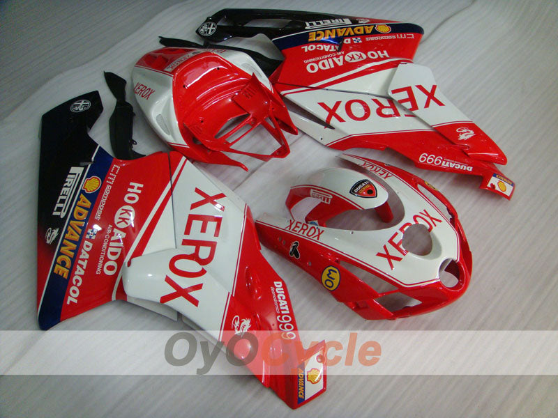 Spritzguss-Verkleidungssatz für Ducati 999 03-04 - Rot, Weiß - Xerox #OYO87902365