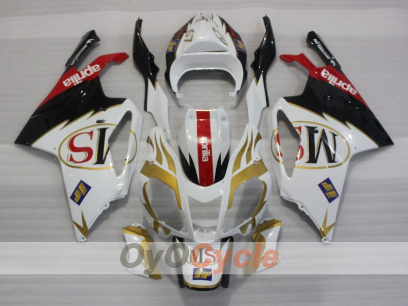 Verkleidungssatz für Aprilia RSV1000R 03-06 - Weiß, Schwarz - Werksdesign #OYO87902415 Zweitbild