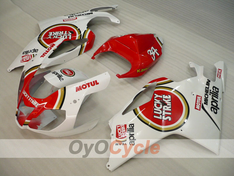 Verkleidungssatz für Aprilia RSV1000R 03-06 - Rot, Weiß - Lucky Strike, MOTUL #OYO87902417 Hauptbild