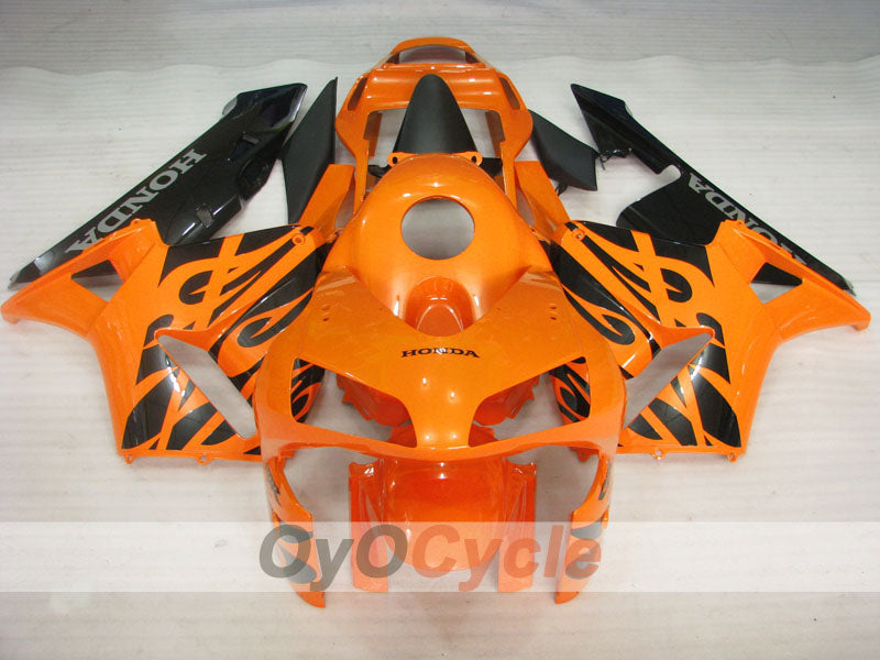 Verkleidungssatz aus Spritzguss für CBR600RR 03-04 - Orange, Schwarz - Flamme #OYO87902508 Zweitbild
