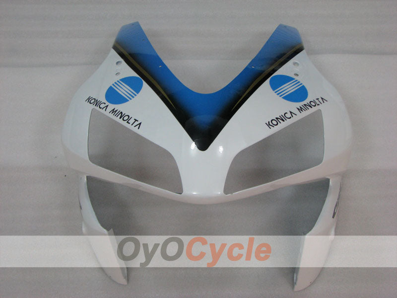 Einspritzverkleidungssatz für 03-04 CBR600RR - Weiß, Schwarz - Konica Minolta #OYO87902527