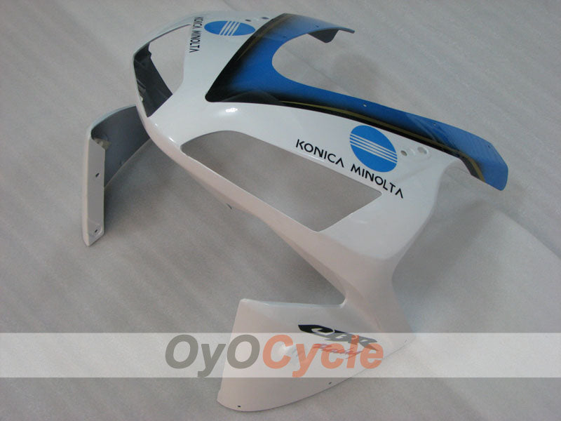 Einspritzverkleidungssatz für 03-04 CBR600RR - Weiß, Schwarz - Konica Minolta #OYO87902527