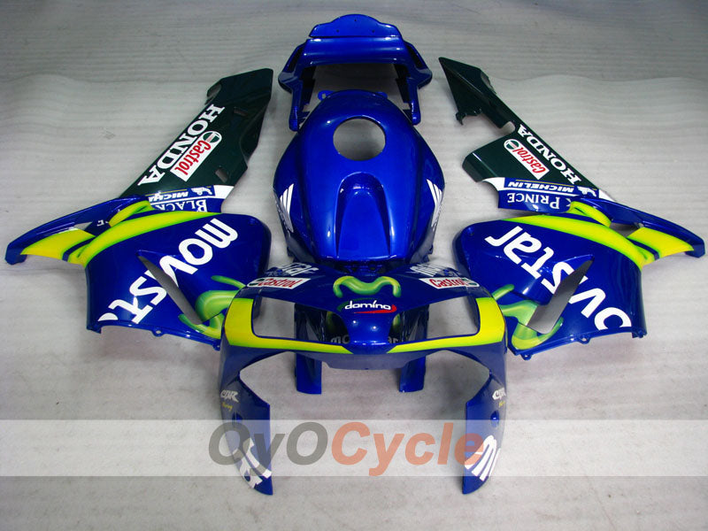 Einspritzverkleidungssatz für 03-04 CBR600RR - Gelb, Blau - Movistar #OYO87902537 Zweitbild