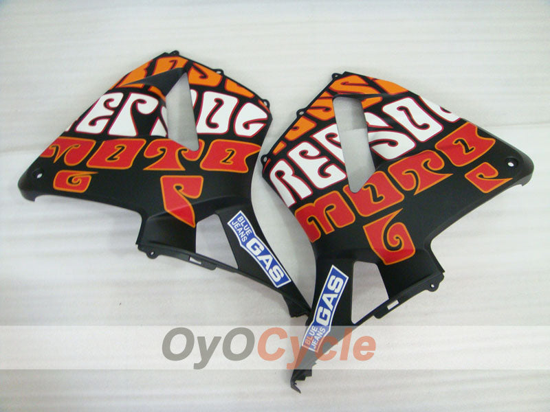 Verkleidungssatz für Einspritzermodelle der CBR600RR 03-04 - Schwarz, Matt - Rossi #OYO87902541