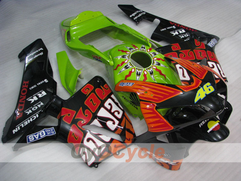 Verkleidungssatz für Einspritzermodelle der CBR600RR 03-04 - Grün, Schwarz - Rossi #OYO87902544 Hauptbild
