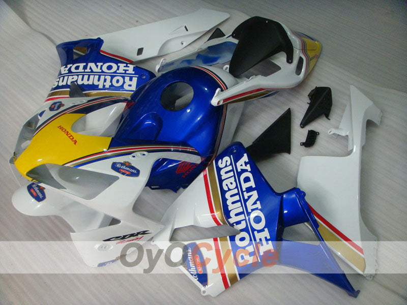 Einspritzverkleidungskit für CBR600RR 03-04 - Blau, Weiß - Rothmans #OYO87902556
