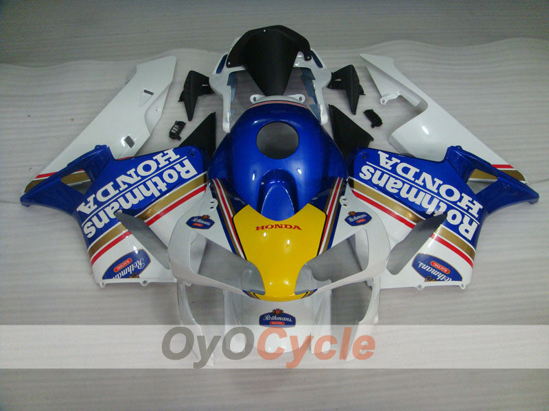 Einspritzverkleidungskit für CBR600RR 03-04 - Blau, Weiß - Rothmans #OYO87902556