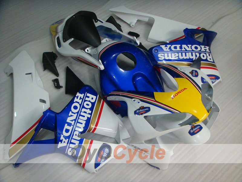 Einspritzverkleidungskit für CBR600RR 03-04 - Blau, Weiß - Rothmans #OYO87902556